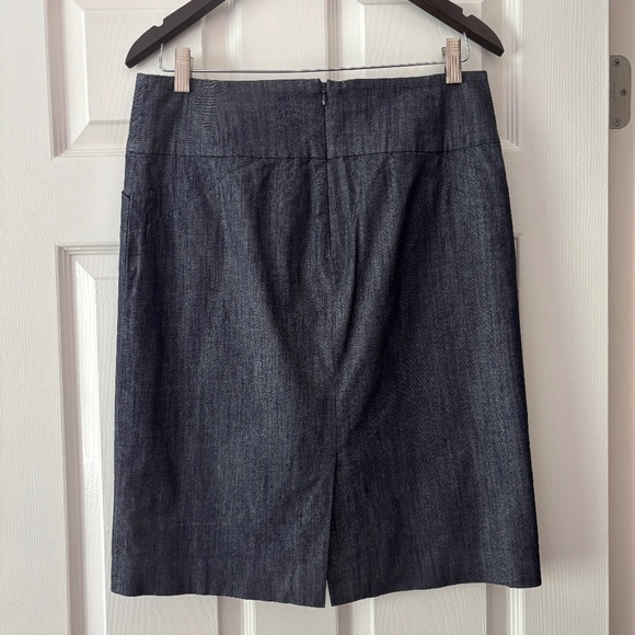 Calvin Klein Pencil Skirt - Denim Blue Gray Size 6 - Picture 3 of 10